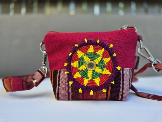 Red-Multicolor Side Strap Bag (Small) 2