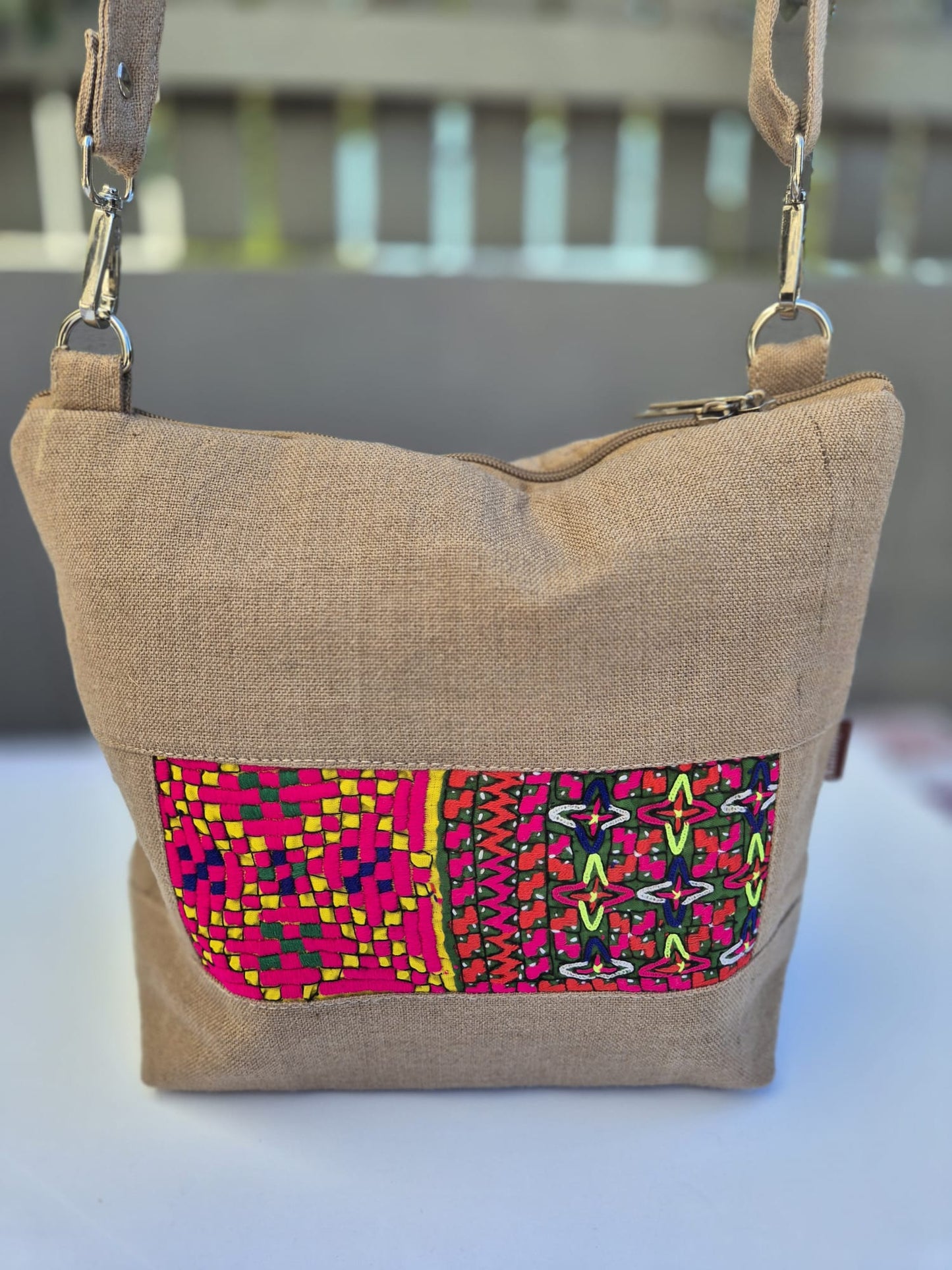 Beige Long Strap Bag (Medium) 3