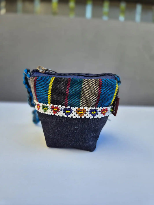 Blue-Multicolor Drawstring Bag (Small) 1