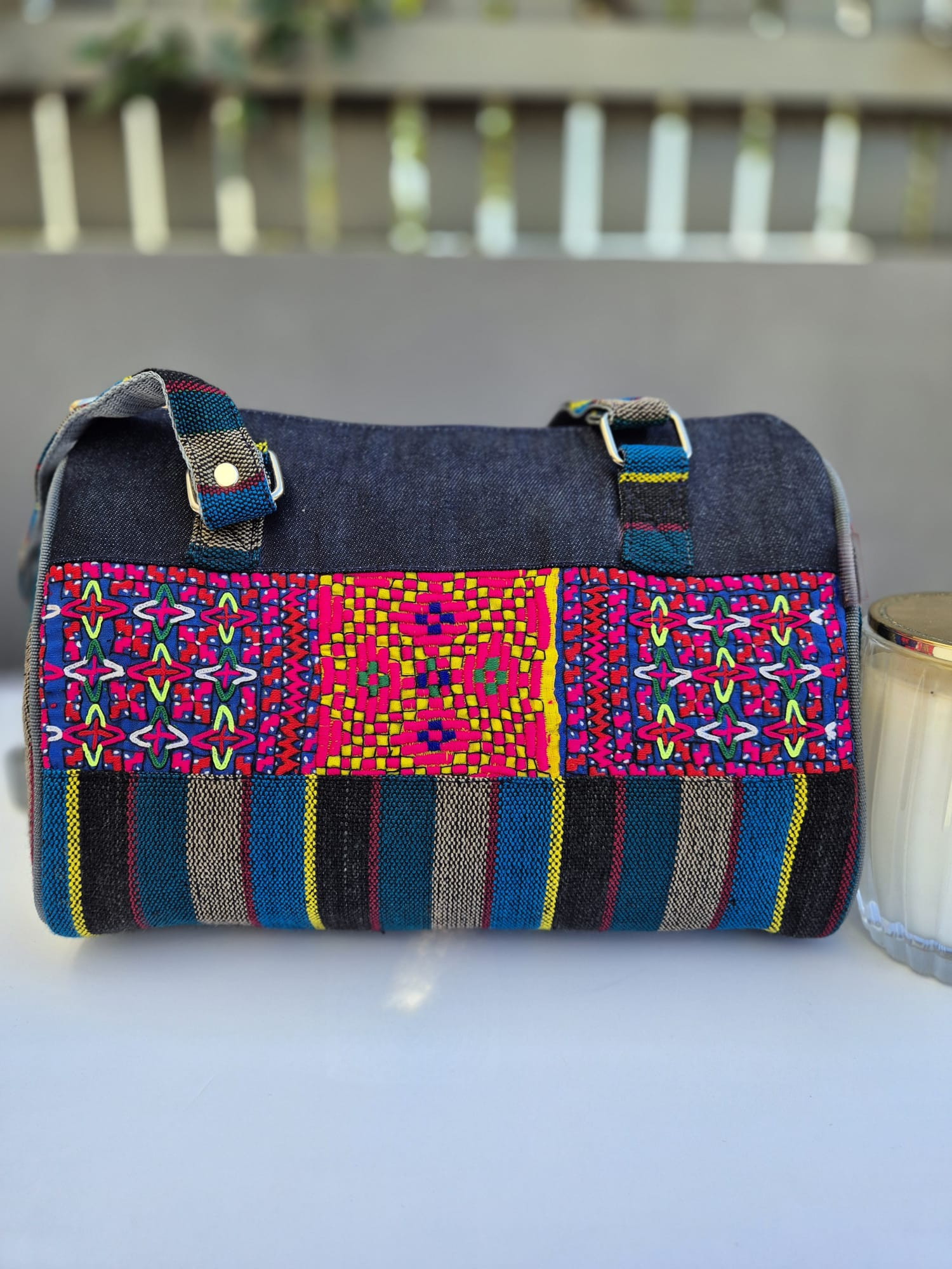 Blue-Multicolor Hang Bag 1