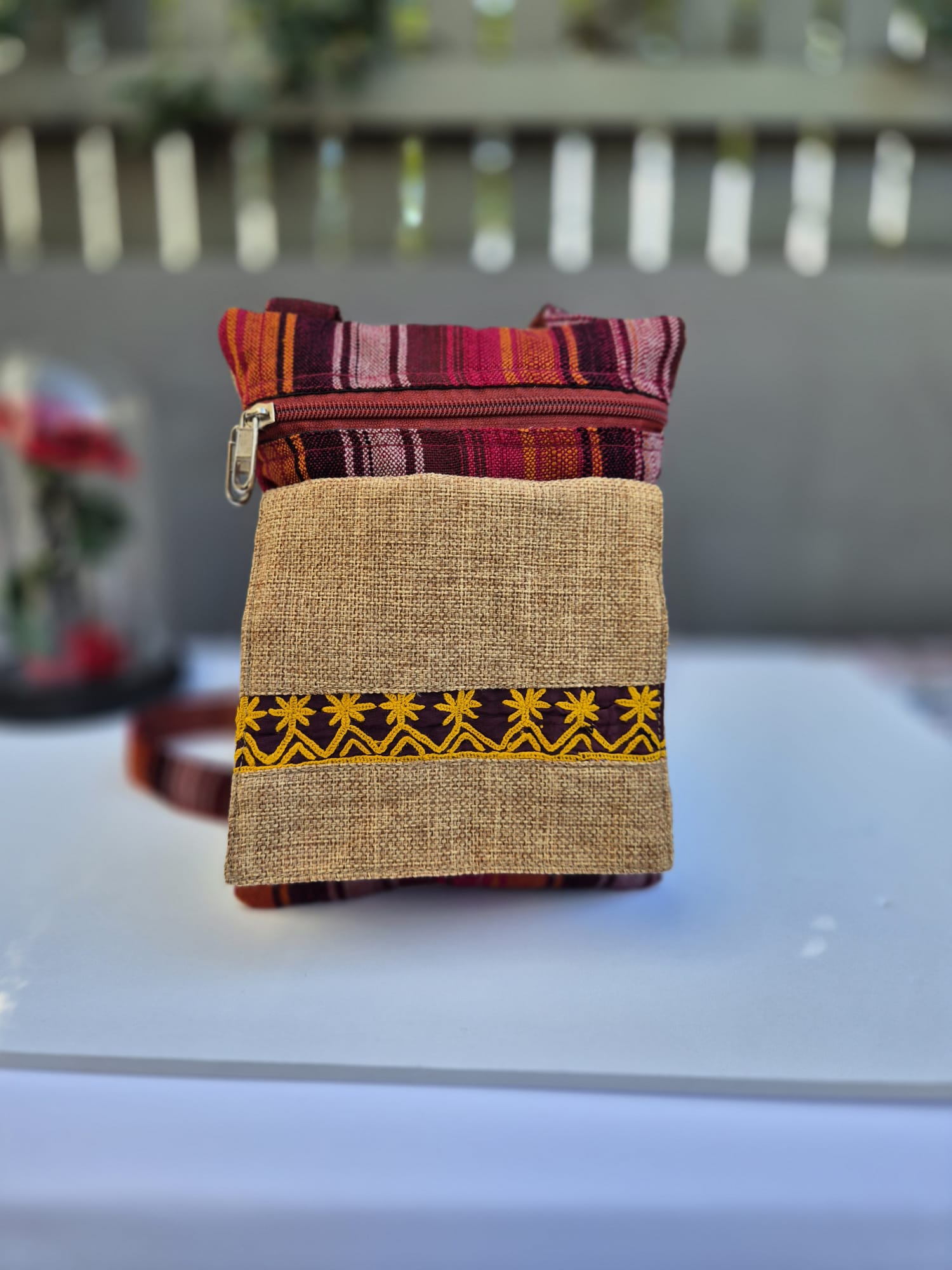 Brown-Multicolor Cross Body Bag 3