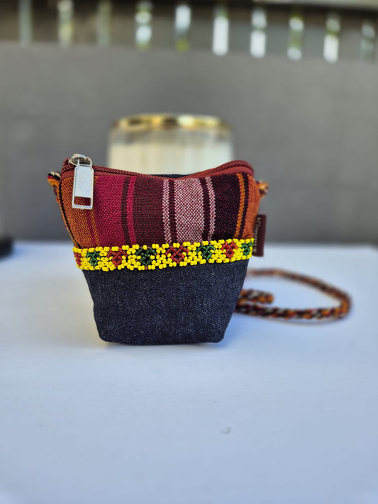 Brown-Multicolor Drawstring Bag (Small) 1