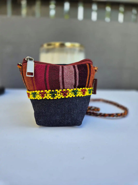 Brown-Multicolor Drawstring Bag (Small) 1