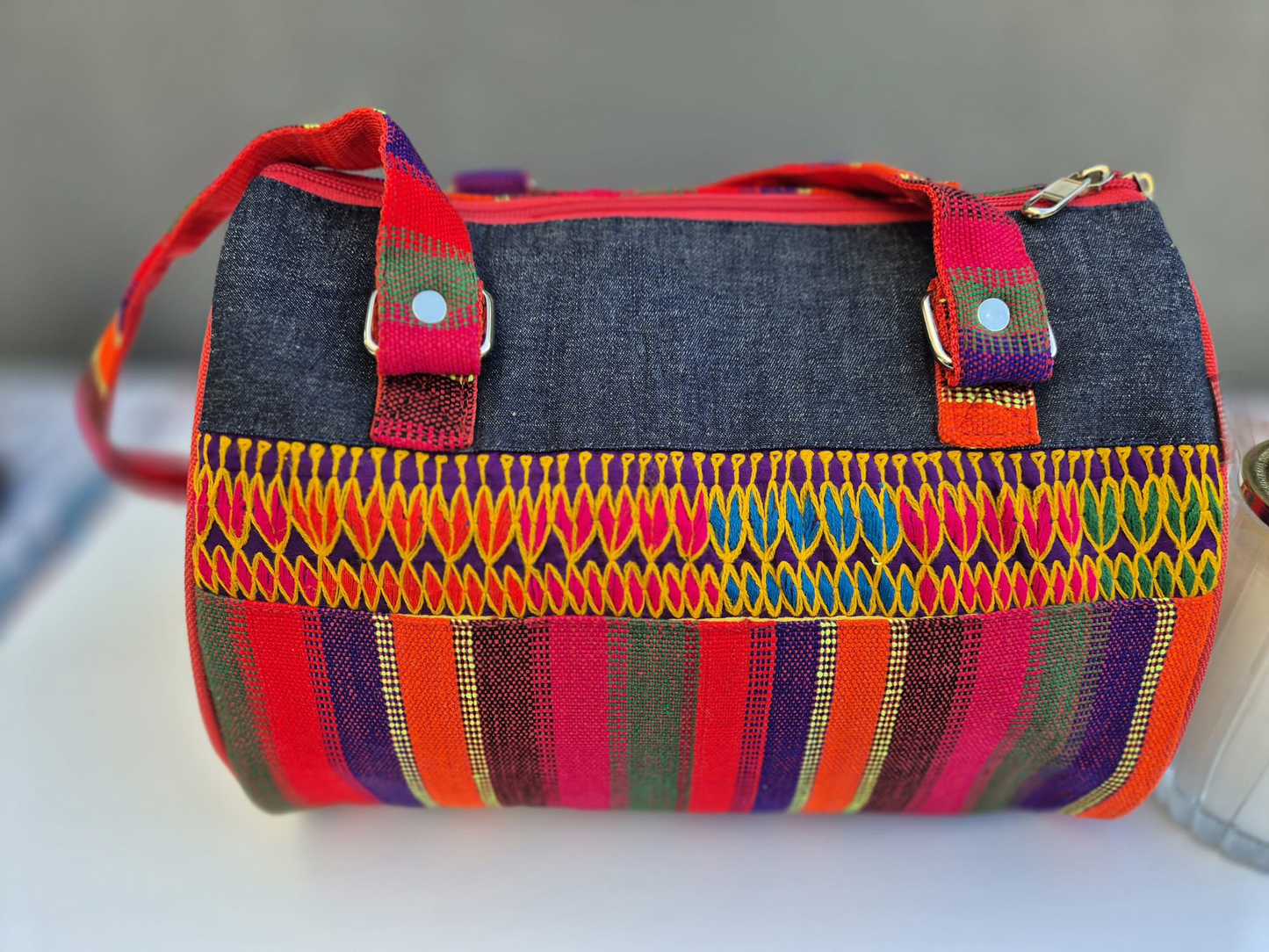 Red-Multicolor Hand Bag (Medium) 5