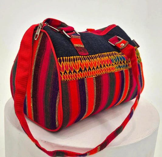 Red-Multicolor Hand Bag (Medium)